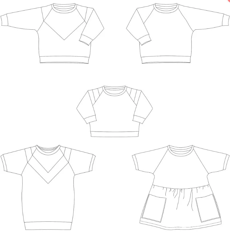 Patroon Isa sweater(jurk) & croptop - Kids  - Bel' etoile